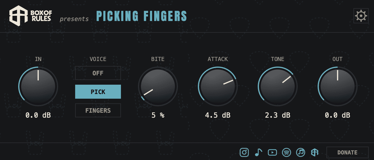 Picking Fingers plugin interface