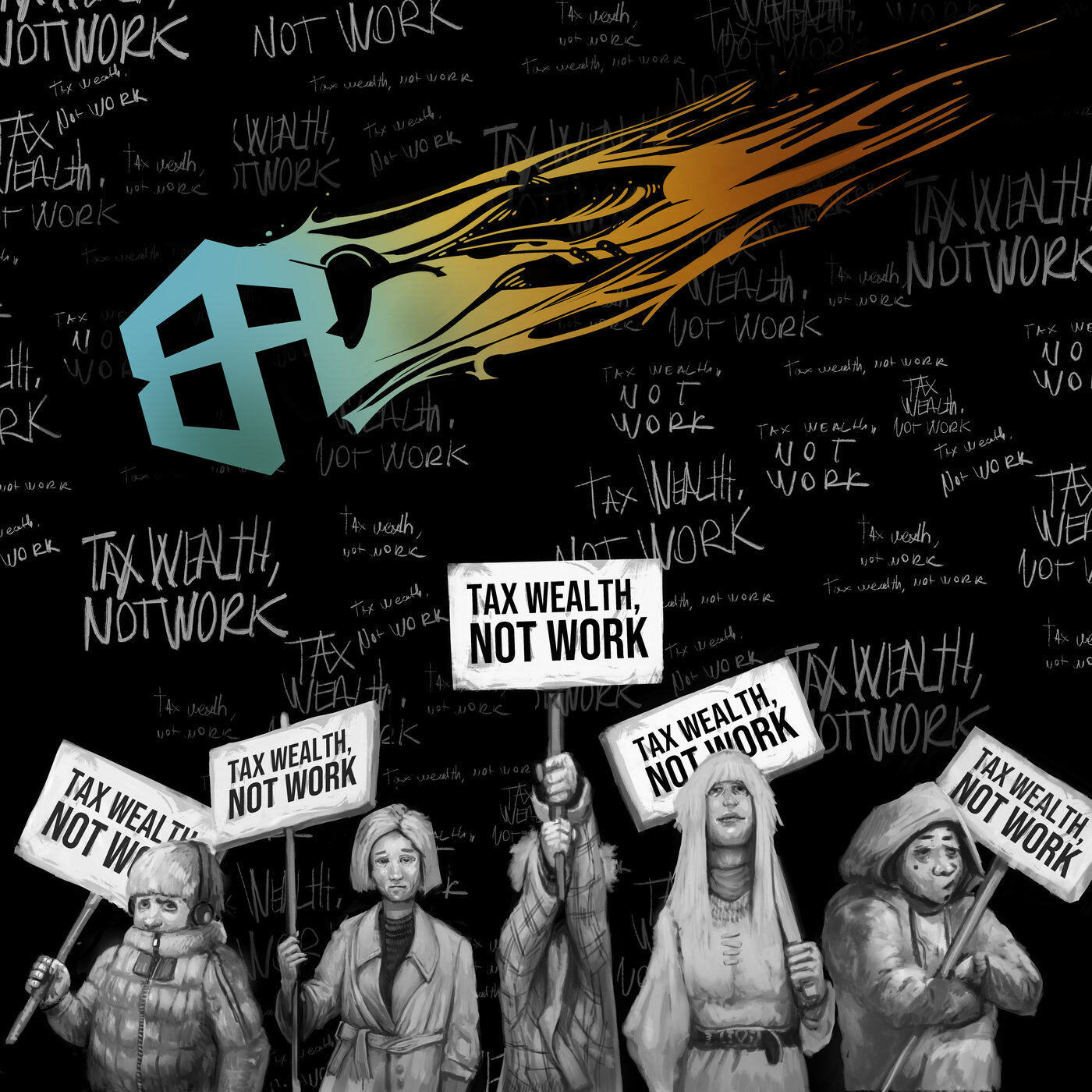 Tax Wealth, Not Work CD single artwork